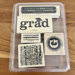 Stampin Up Wood Mount Set Of 5 Great Grads